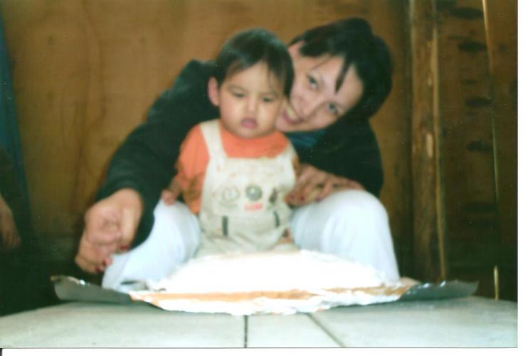Anita with her baby Blaize, on his First Birthday, May 15, 07.